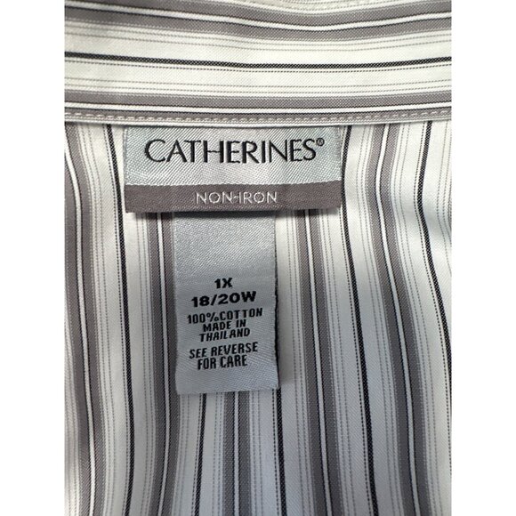 Catherines Long Sleeve Button Front Blouse Size 1X - Picture 6 of 8